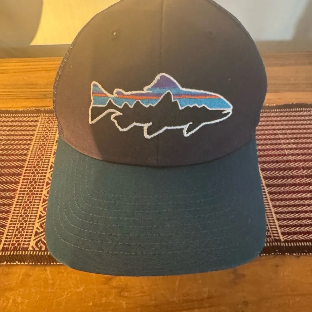 Patagonia Navy and Teal Trucker Hat - Picture 2 of 6